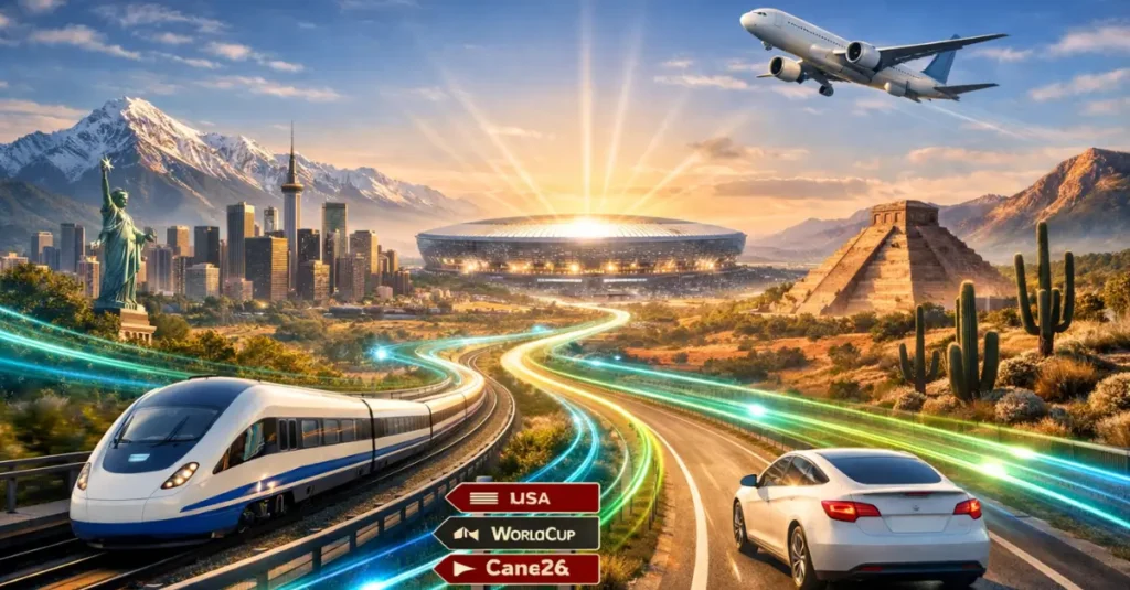 Como se deslocar entre cidades da Copa 2026 usando avião, trem e carro
